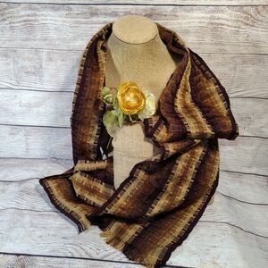 NWOT Handwoven Fair Trade Cotton Scarf from Guatemala